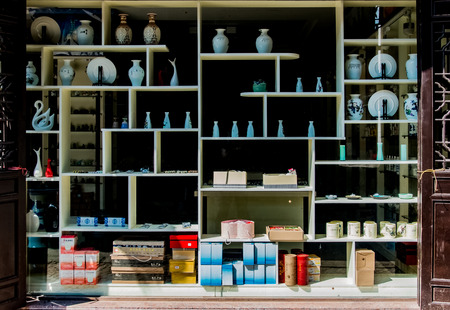 Commercial Landscape of Shangqing Ancient Town Commercial Street, Yingtan City, Jiangxi Provinceのeditorial素材