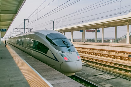 Architectural landscape of high-speed railway station in Yingtan City, Jiangxi Provinceのeditorial素材