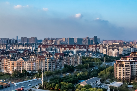 Urban architecture landscape of Nanjing City, Jiangsu Provinceのeditorial素材