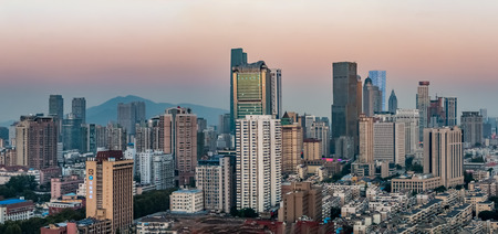 Urban architecture landscape of Nanjing City, Jiangsu Provinceのeditorial素材