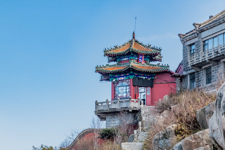 Landscape architecture of Taishan ancient buildings in Tai'an City, Shandong Provinceのeditorial素材