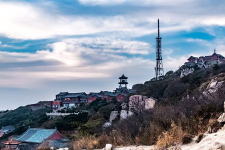 Natural landscape of Taishan National Geological Scenic Area in Tai'an County, Shandong Provinceのeditorial素材