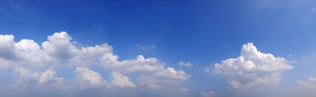 blue sky and white cloudsの写真素材