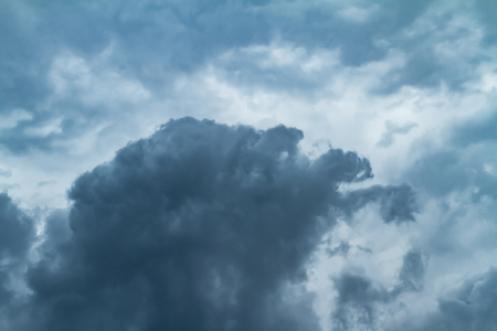 Sky with typhoon cloudsの写真素材