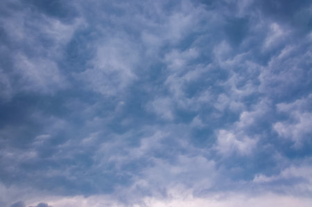 Sky with typhoon clouds