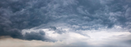 Sky with typhoon cloudsの写真素材