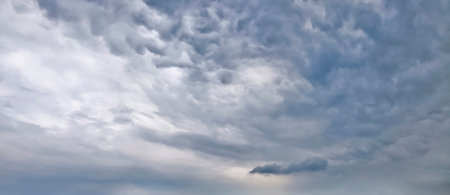 Sky with typhoon clouds
