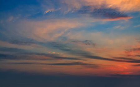 sunset cloudsの写真素材