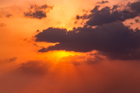 Sky sunset view and cloudsの写真素材