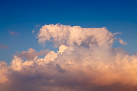 Sky sunset view and cloudsの写真素材