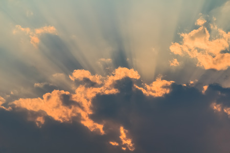 Sky sunset view and cloudsの写真素材