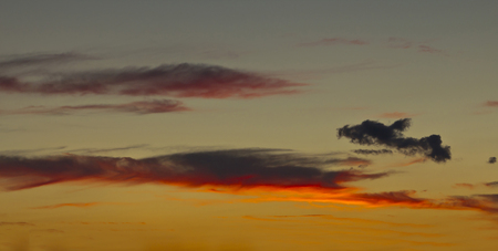Sky sunset view and cloudsの写真素材