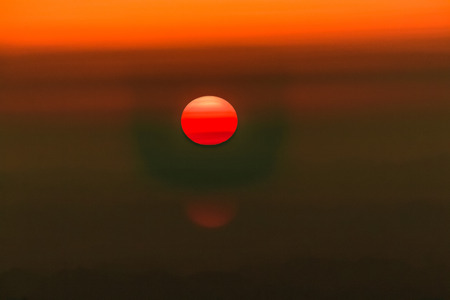 Sky sunset view and cloudsの写真素材