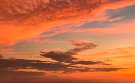 Sky sunset view and clouds