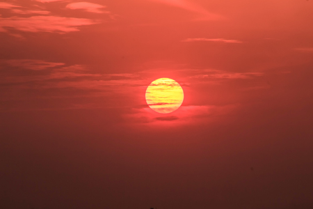 Sky sunset view and cloudsの写真素材