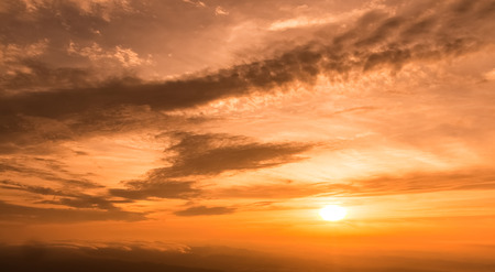 Evening sky cloudsの写真素材