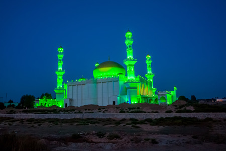Night view of Yinchuan City Mosque, Ningxiaの写真素材