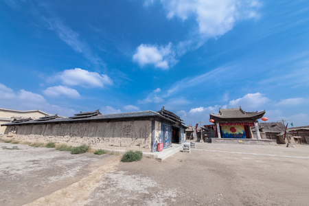 Architectural Landscape of Zhenbei Fort Western Film City, Yinchuan City, Ningxiaのeditorial素材