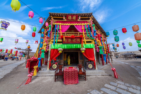 Architectural Landscape of Zhenbei Fort Western Film City, Yinchuan City, Ningxiaのeditorial素材