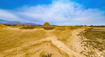 Architectural landscape of Xixia Wangling in Yinchuan City, Ningxiaのeditorial素材