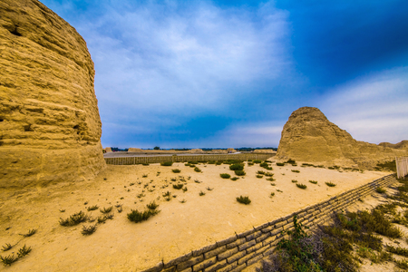 Architectural landscape of Xixia Wangling in Yinchuan City, Ningxiaのeditorial素材