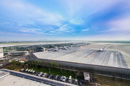 Nanjing Lukou International Airport, Jiangsu Provinceのeditorial素材