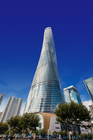 Shanghai Lupu River Bund Lujiazui Building Landscapeのeditorial素材