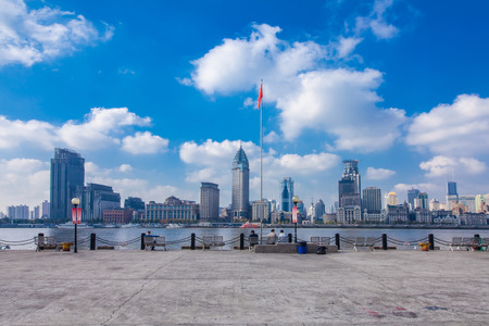 Shanghai Huangpu River Bund, Wanguo Architecture Landscapeのeditorial素材