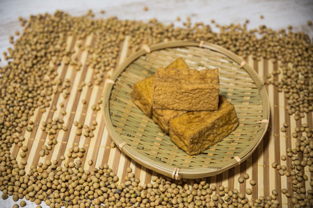 Deep fried tofuの写真素材