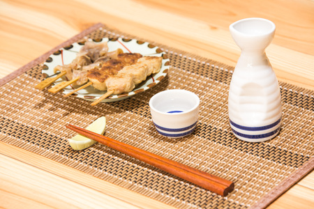 Oden and sakeの写真素材