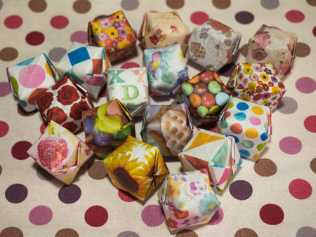 Colorful origami balloons