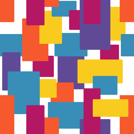 Seamless vector illustration. Filled colored squaresのイラスト素材