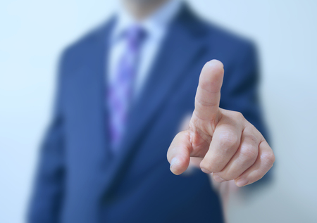 business man touch screenの写真素材