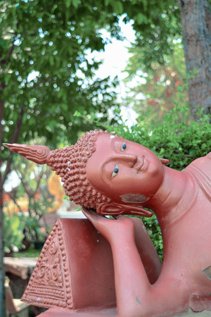 reclining Buddha statueの写真素材