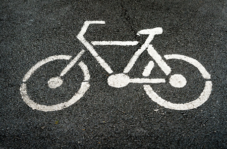 sign of Bike laneの写真素材