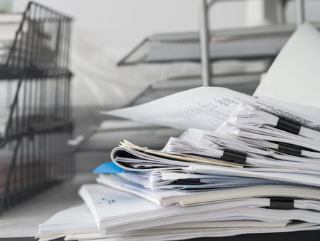 pile of document in the office