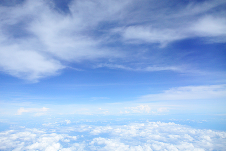 Blue sky with clouds, sky with cloudyの写真素材