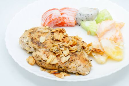 healthy fresh fruit saladの写真素材