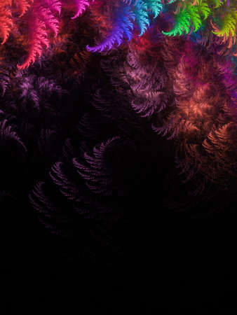 Abstract fractal art background, suggestive of leaf plants. Computer generated fractal illustration natural plants.の写真素材