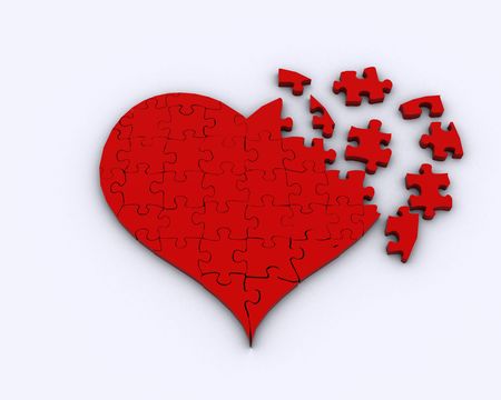 heart puzzleの写真素材