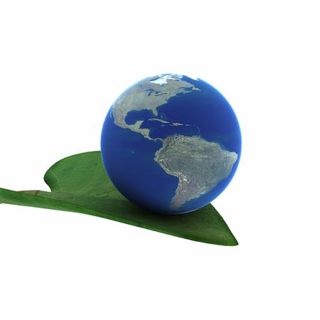 earth and leafの写真素材