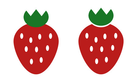 Strawberries vector. Red strawberry on a white background.のイラスト素材