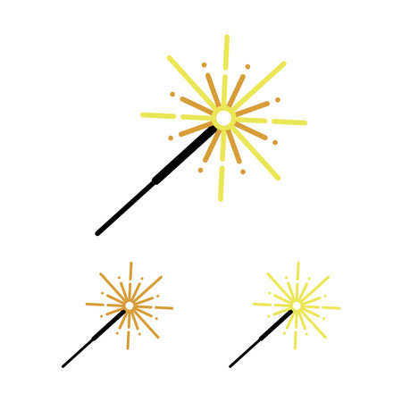 Bengal fire vector. Bengal fire yellow and orange on a white background.のイラスト素材