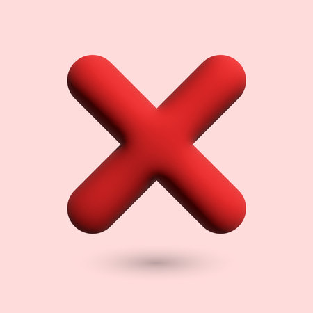 Red cross 3D, vector. Red cross 3D with shadow on a pink background.のイラスト素材