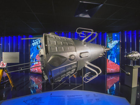 Moscow, Russia, September 15, 2022. Cosmonautics Museum, exhibition.のeditorial素材