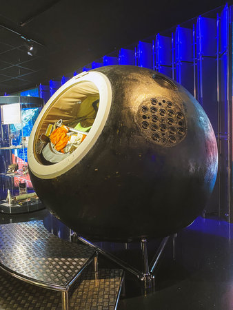 Moscow, Russia, September 15, 2022. Cosmonautics Museum, exhibition.のeditorial素材