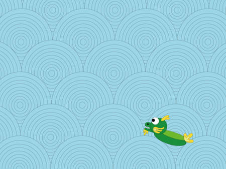 Little dragon boat at sea.の写真素材
