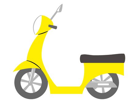 simple illustration of yellow bikeのイラスト素材