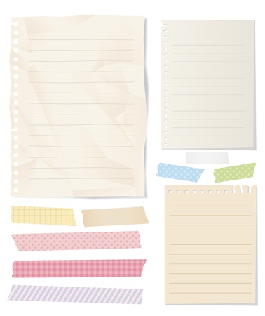 masking tape note paper isolatedのイラスト素材