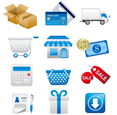 Shopping icons setのイラスト素材